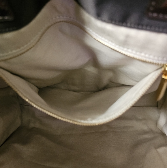 Tory Burch Brown Nylon Leopard Heart Tote Handbag EUC - Picture 12 of 16